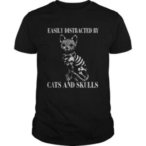 Easily Distracted By Cats And Skulls Costume Shirt